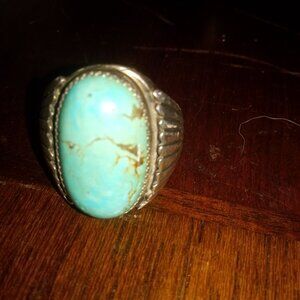 Men's Navajo Turquoise and Sterling Silver 925 Ring